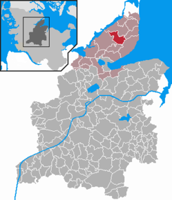 Poziția Holzdorf pe harta districtului Rendsburg-Eckernförde