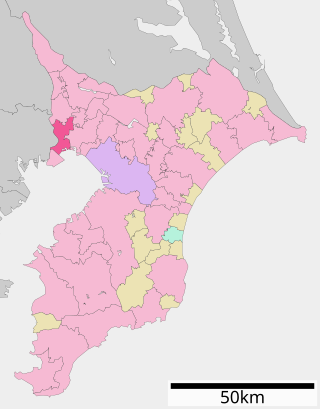 Location of Ichikawa in Chiba Prefecture