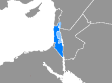      regiuni unde ebraica este limba majorității (Israel)      regiuni unde ebraica este limba unei minorități semnificative (Cisiordania și Înălțimile Golan)