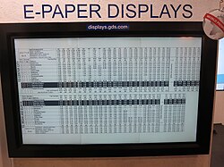 GDS Digital Timetable Poster - rozkład na "papierze elektronicznym"