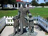 Sculpture of Jefferson Davis & sons at Beauvoir (Biloxi, Mississippi)