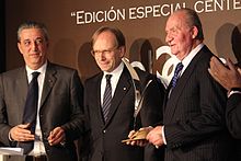 Entrega del Premio Tiepolo a S.M. el Rey Juan Carlos el 16 de diciembre de 2014 en la sede de la Embajada de Italia en Madrid