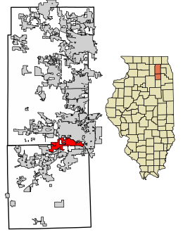 Location of Montgomery in Kendall County, Illinois
