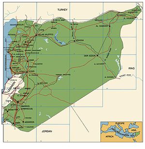 English: Map of Syria