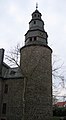 Ostseite des Kirchturms, links Teil des Sakristreianbaus