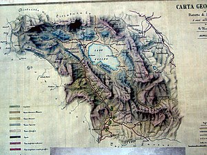 English: Photograph of an old map of unknown p...