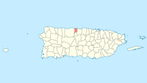 Location of Barceloneta in Puerto Rico