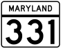 Maryland Route 331 marker