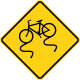 Zeichen W8-10 Rutschgefahr für Fahrräder
