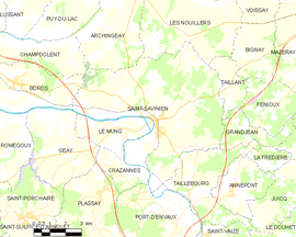 Mapa obce Saint-Savinien