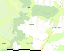 Mapa obce Lauret