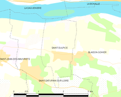 Plan dawnej gminy Saint-Sulpice