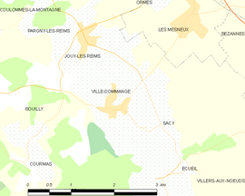 Mapa obce Ville-Dommange