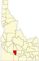 Map of Idaho highlighting Gooding County