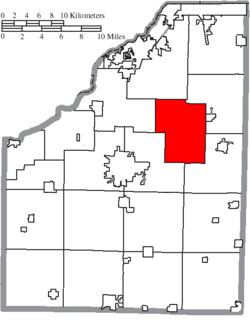 Location of Webster Township in Wood County