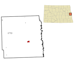 Location of Hillsboro, North Dakota