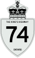 King's Highway 74 marker