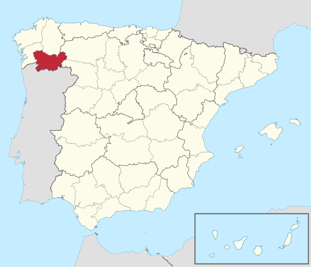 奥伦塞省 在西班牙的位置