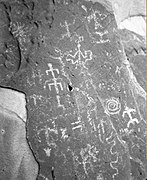 Petroglyph at Laws Spring.