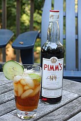 A modern bottle of Pimm's No. 1 Cup