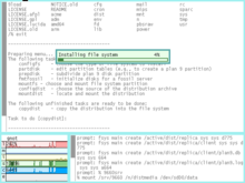 Screenshot of Plan 9 installation Plan 9 Fourth Edition installing file system screenshot.png