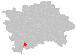 Location of Komořany in Prague
