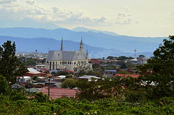 Skyline of San Rafael city, seen from Ángeles district