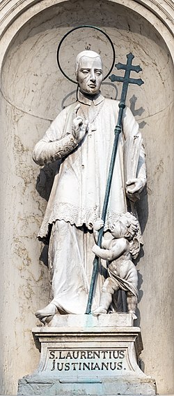 San Rocco (Venice) - Statue of Saint Lawrence Giustiniani.jpg