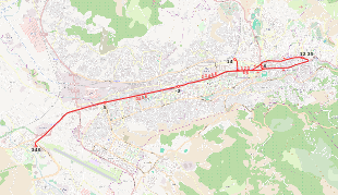 Трамвайная сеть Сараево map.svg