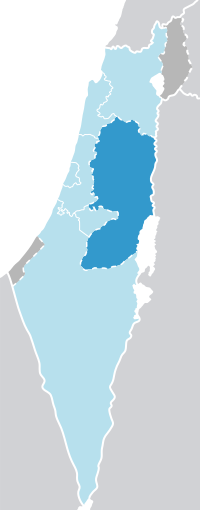 English: Israel location Judea and Samaria.