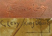 signature de Clarisse Lévy-Kinsbourg