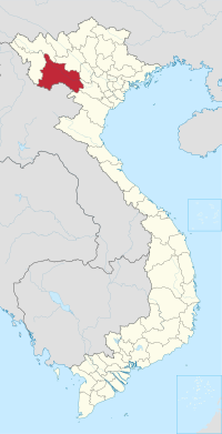 मानचित्र जिसमें सौन ला प्रान्त Sơn La हाइलाइटेड है