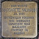 Stolperstein Bahnstr 16 Dinslaken Naumann Margarete