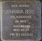 Stolperstein für Johanna Borg, Kusel