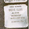 Stolperstein Scheffelstraße 22 Irene Kahn