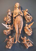 Heilige Magdalena von Engeln erhoben (1490/2), hoogaltaar Münnerstadt; München, Bayerisches Nationalmuseum
