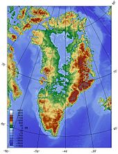 Топографска карта на Гренландия