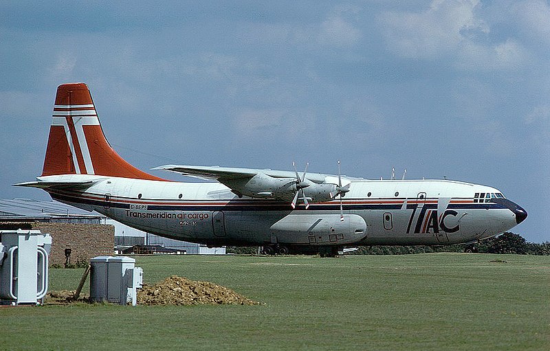 File:Transmeridian Air Cargo Short Belfast at Stansted - 1979.jpg