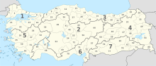 صورة مصغرة لـ ملف:Turkey, administrative divisions (regions+provinces) - Nmbrs (geosort) - monochrome.svg