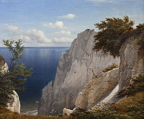 Peter Christian Skovgaard: Uitzicht vanuit Møns Klint, 1843