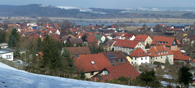  Blick über das Zentrum von Immelborn