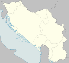 Расположение Баницы в оккупированной Югославии