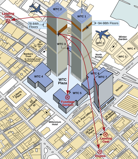 File:World Trade Center, NY - 2001-09-11 - Debris Impact Areas.svg