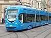 Crotram TMK 2200 tram (#2219) in Zagreb, Croatia, in 2006