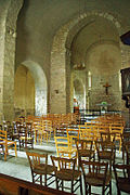 A l'intérieur de l'église.