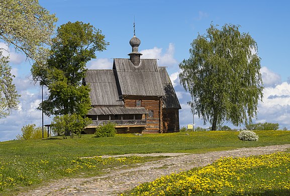 155. Никольская церковь из села Глотово Юрьев-Польского района, Суздаль Автор — Новинская Г.