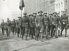 Members of the 136th Field Artillery homecoming parade in Columbus, OH after World War I on April 6, 1919. 136th Field Artillery homecoming parade, 1919 - DPLA - 24cefcbebf33482673e8dfea7eea8f65.jpg