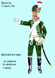 3e régiment de chasseurs à cheval par décret de 1791.