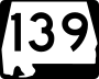 State Route 139 marker