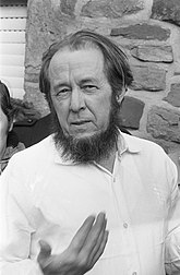 President Ford's snub of Aleksandr Solzhenitsyn drew criticism from conservative Cold War hawks, including Ronald Reagan Aleksandr Solzhenitsyn 1974.jpg